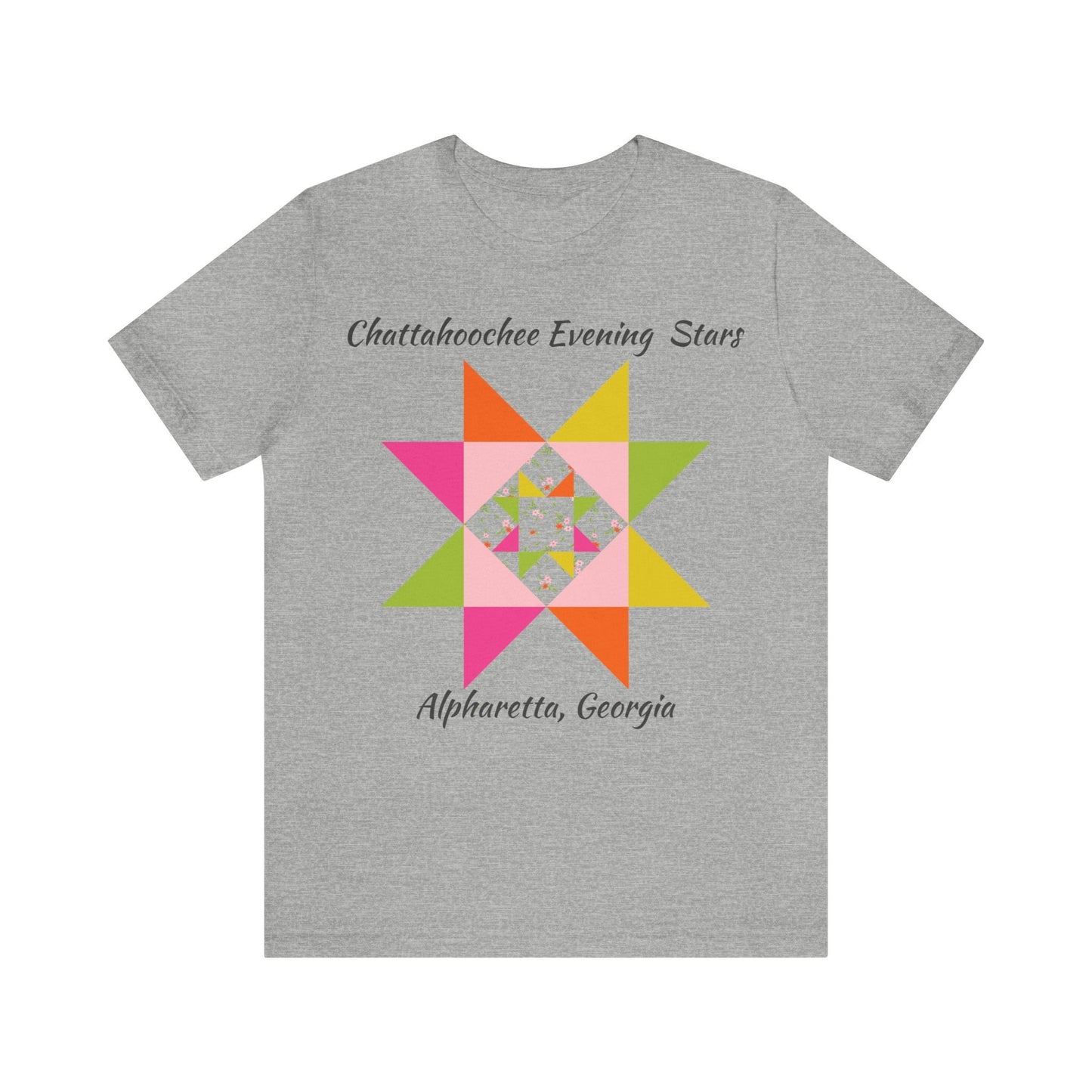 Custom Floral Quilt Block T-Shirt Personalized for Quilting Group