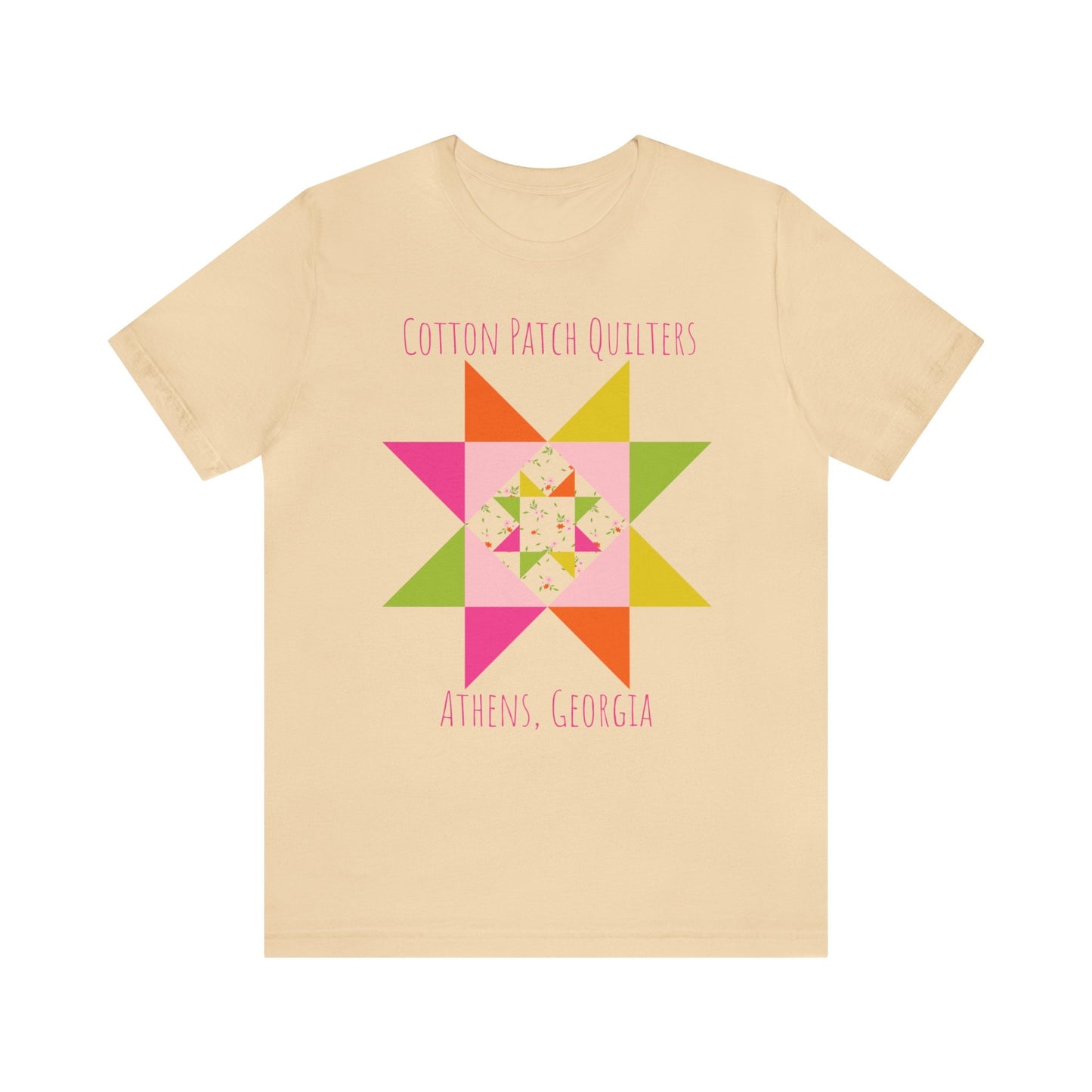 Custom Floral Quilt Block T-Shirt Personalized for Quilting Group