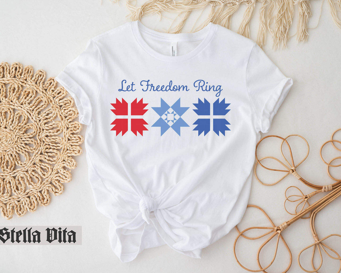 Let Freedom Ring Summer Americana Quilting T-Shirt