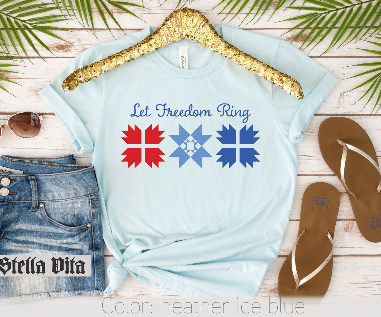 Let Freedom Ring Summer Americana Quilting T-Shirt