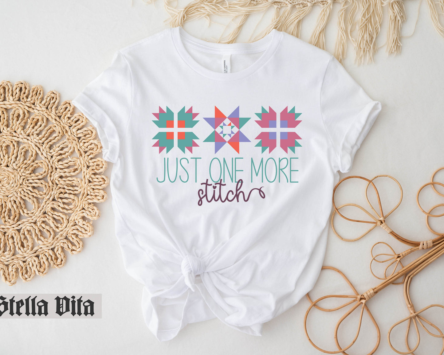 Just One More Stitch Fall Colors Funny Quilting T-Shirt