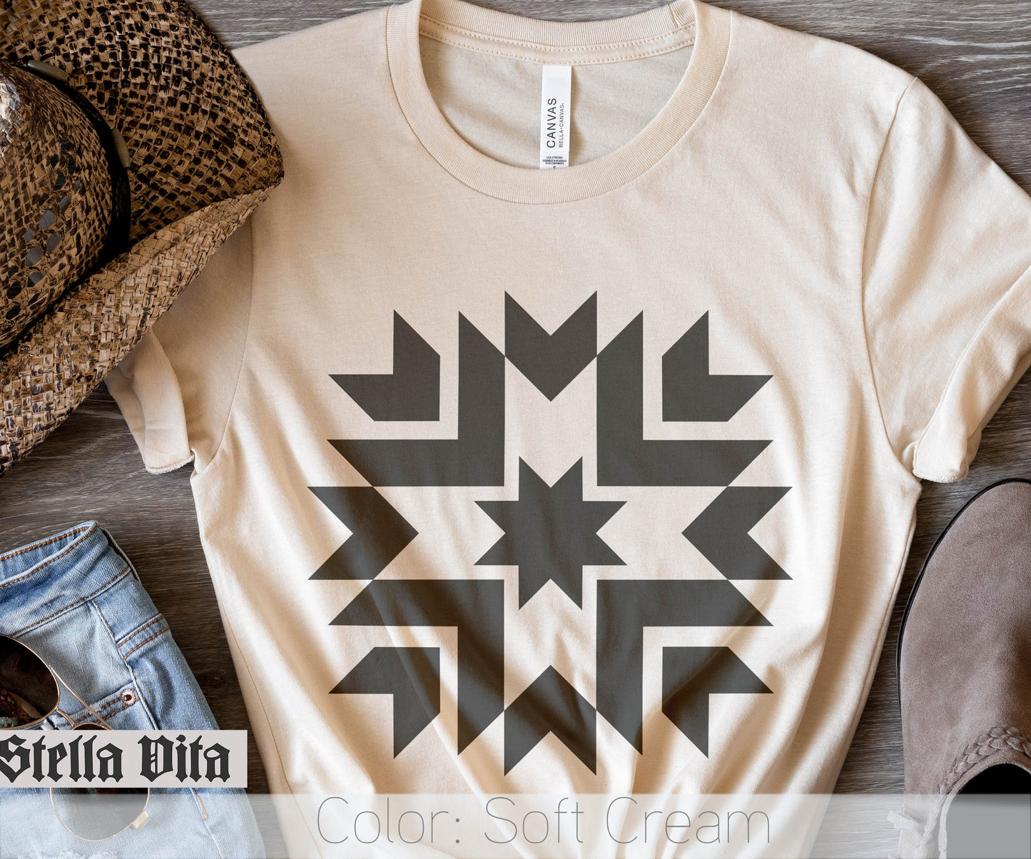 Modern Minimalist Quilt Block T-Shirt