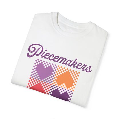 Piecemakers Quilting T-Shirt - Religious Quilted Hearts on Comfort Colors Tee