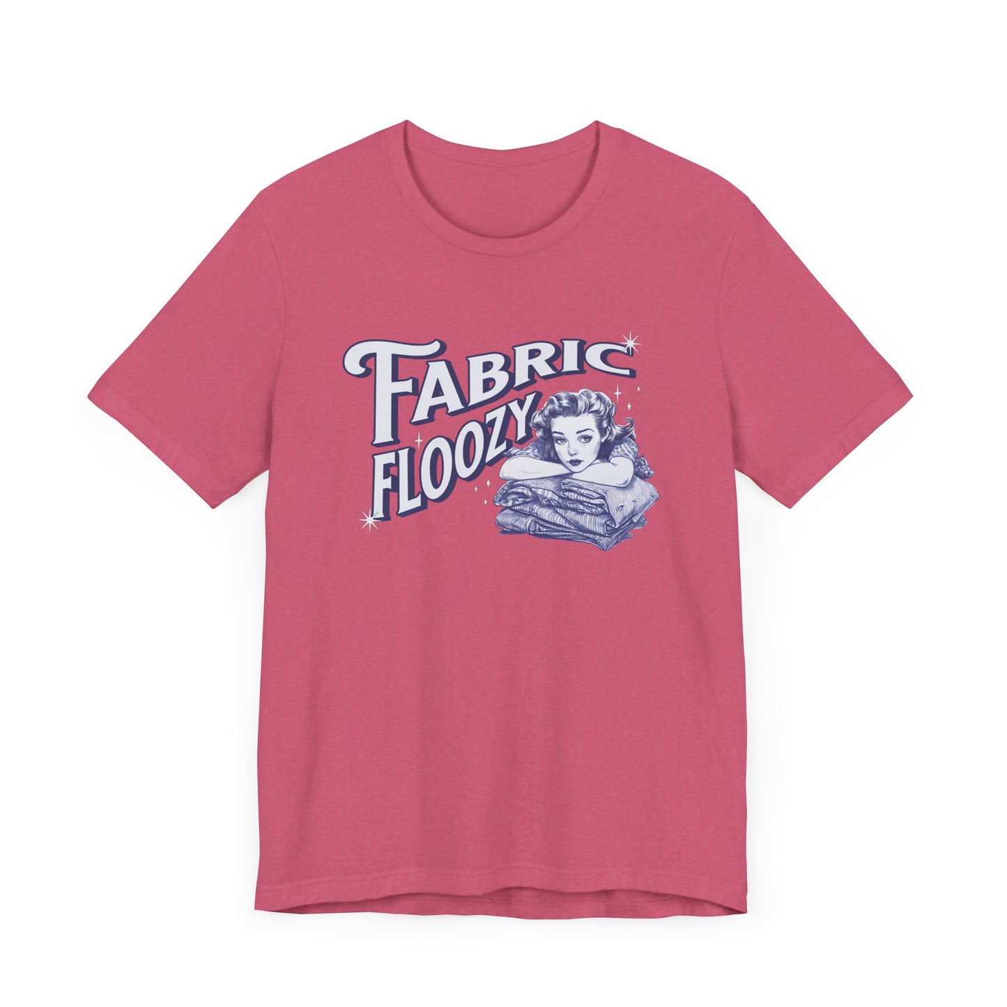 Fabric Floozy Quilter T-Shirt - Funny Retro Graphic Tee for Quilting Lovers
