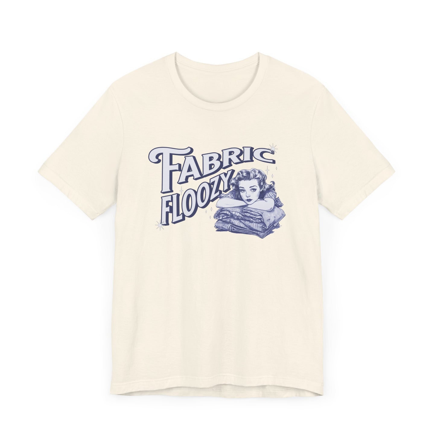 Fabric Floozy Quilter T-Shirt - Funny Retro Graphic Tee for Quilting Lovers