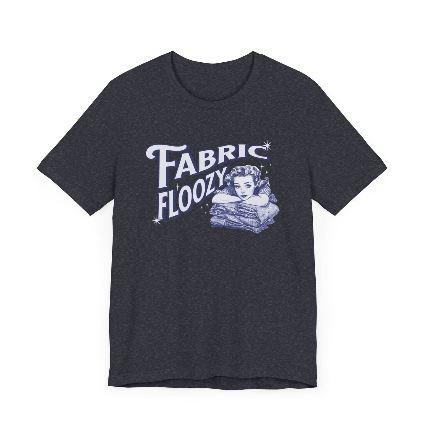 Fabric Floozy Quilter T-Shirt - Funny Retro Graphic Tee for Quilting Lovers