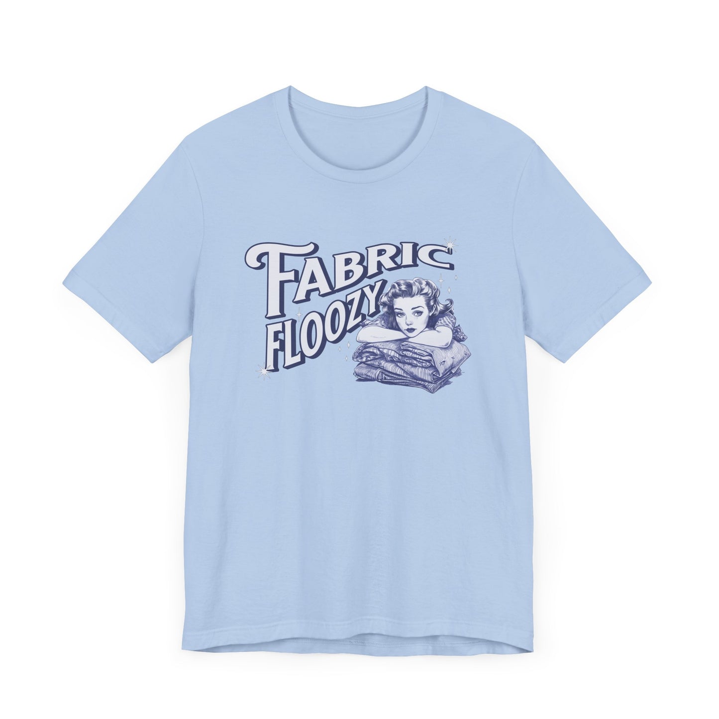 Fabric Floozy Quilter T-Shirt - Funny Retro Graphic Tee for Quilting Lovers