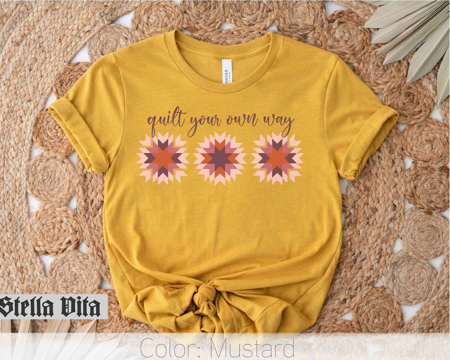 a yellow t - shirt that says, put your own way with sunflowers