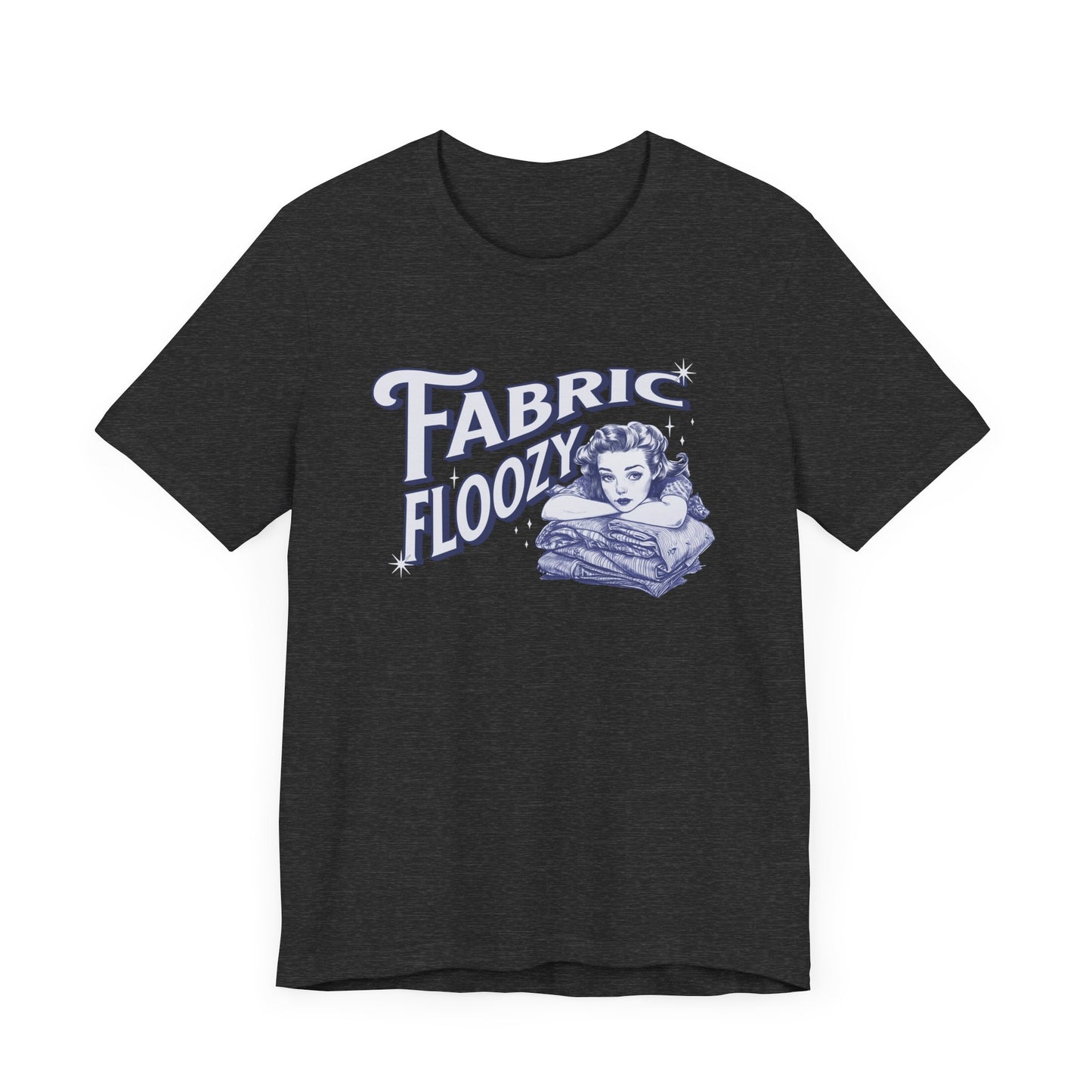 Fabric Floozy Quilter T-Shirt - Funny Retro Graphic Tee for Quilting Lovers