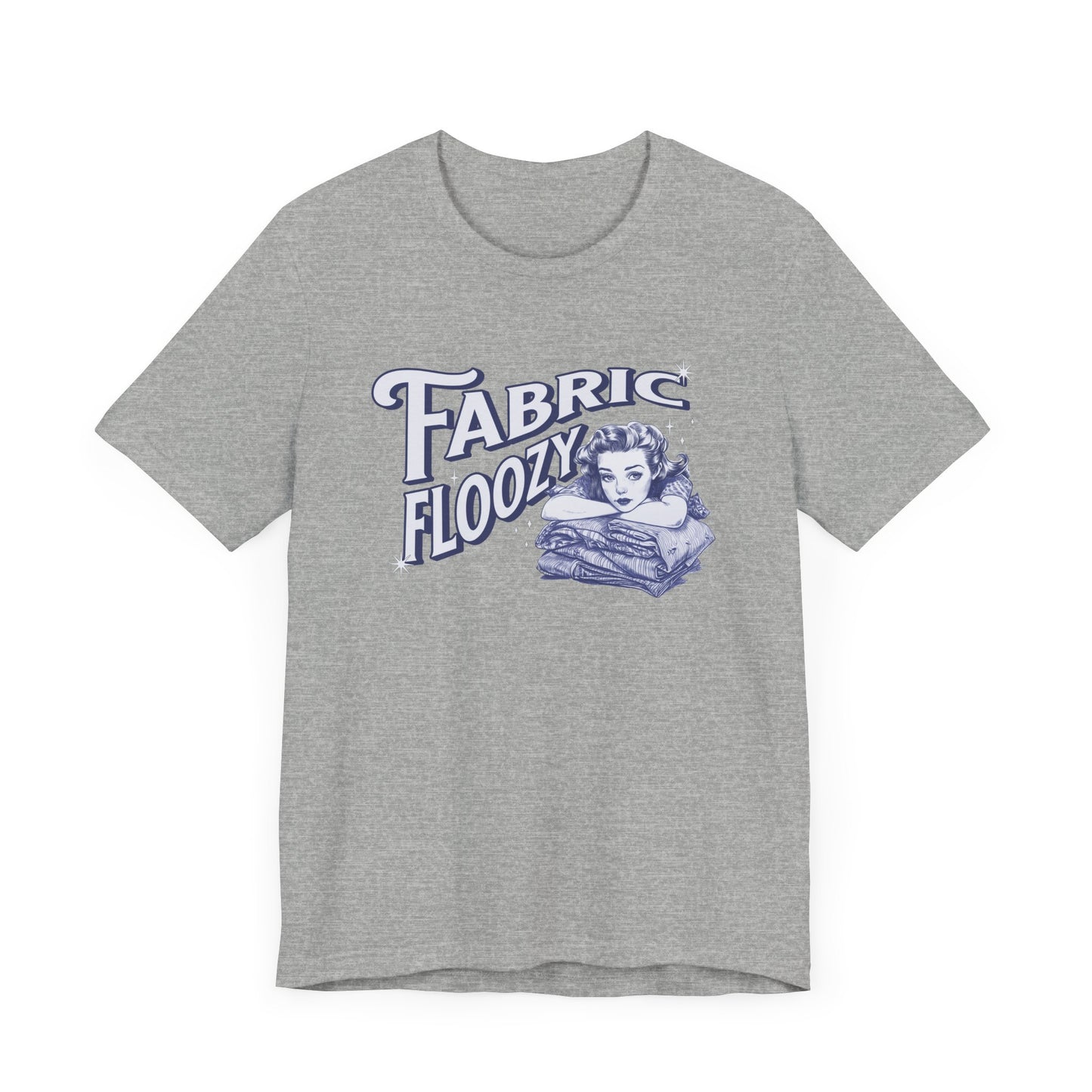 Fabric Floozy Quilter T-Shirt - Funny Retro Graphic Tee for Quilting Lovers