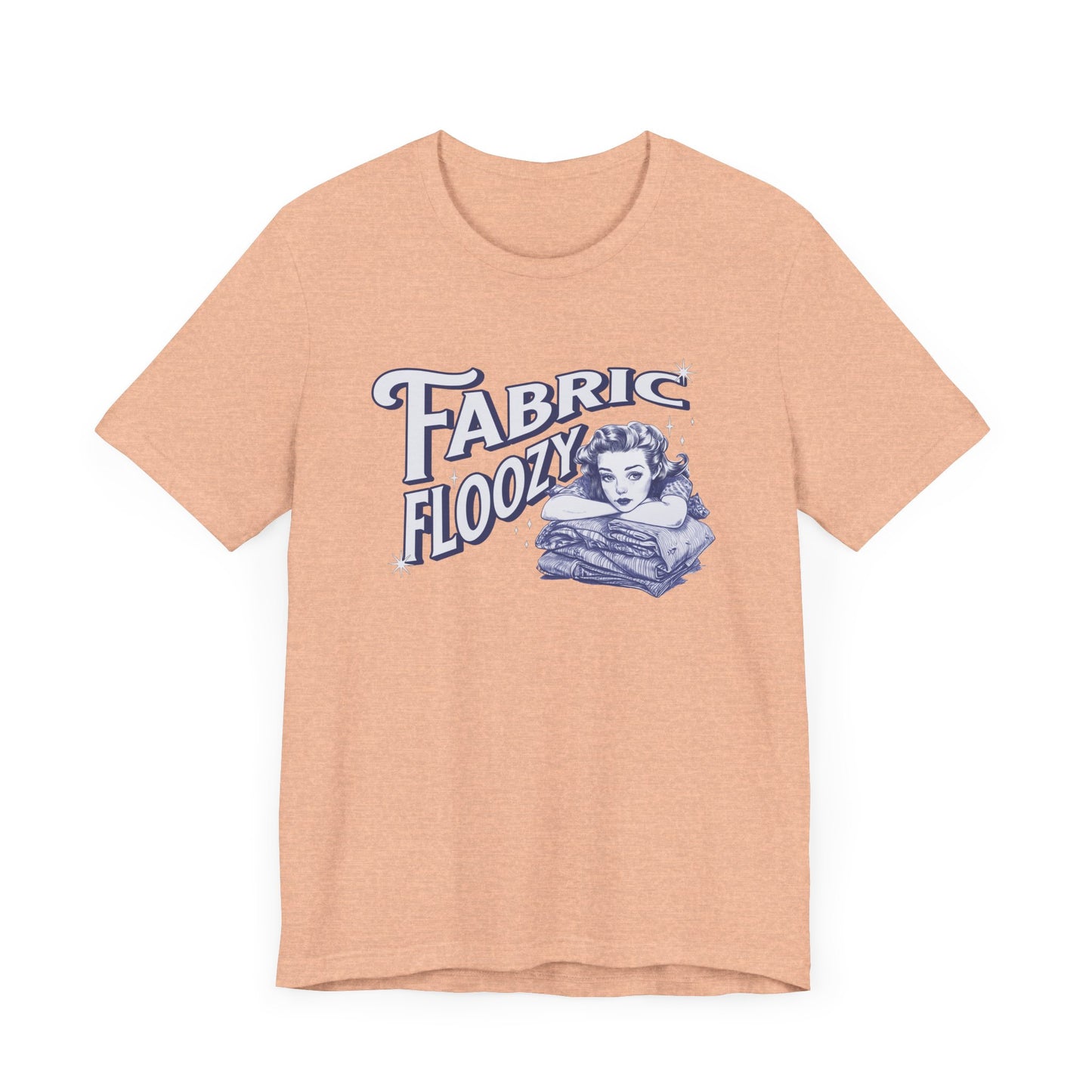 Fabric Floozy Quilter T-Shirt - Funny Retro Graphic Tee for Quilting Lovers