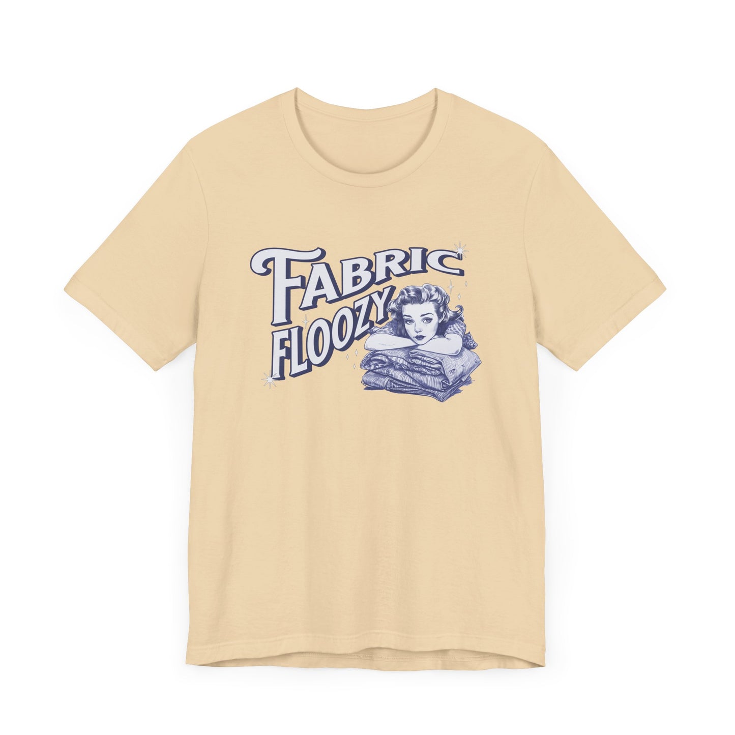 Fabric Floozy Quilter T-Shirt - Funny Retro Graphic Tee for Quilting Lovers