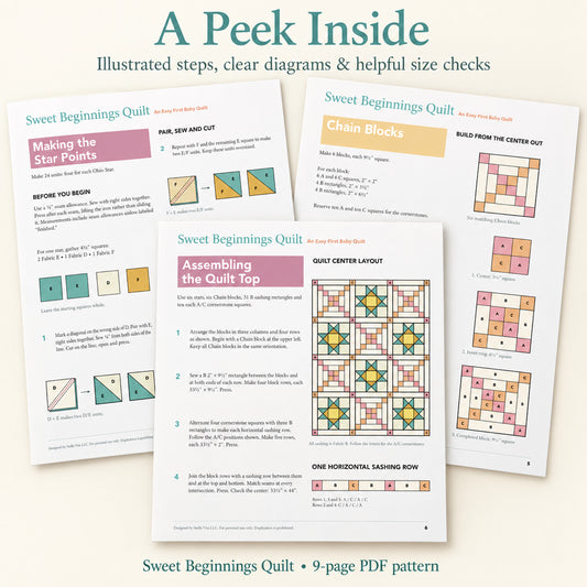 Sweet Beginnings Quilt Pattern - PDF Download