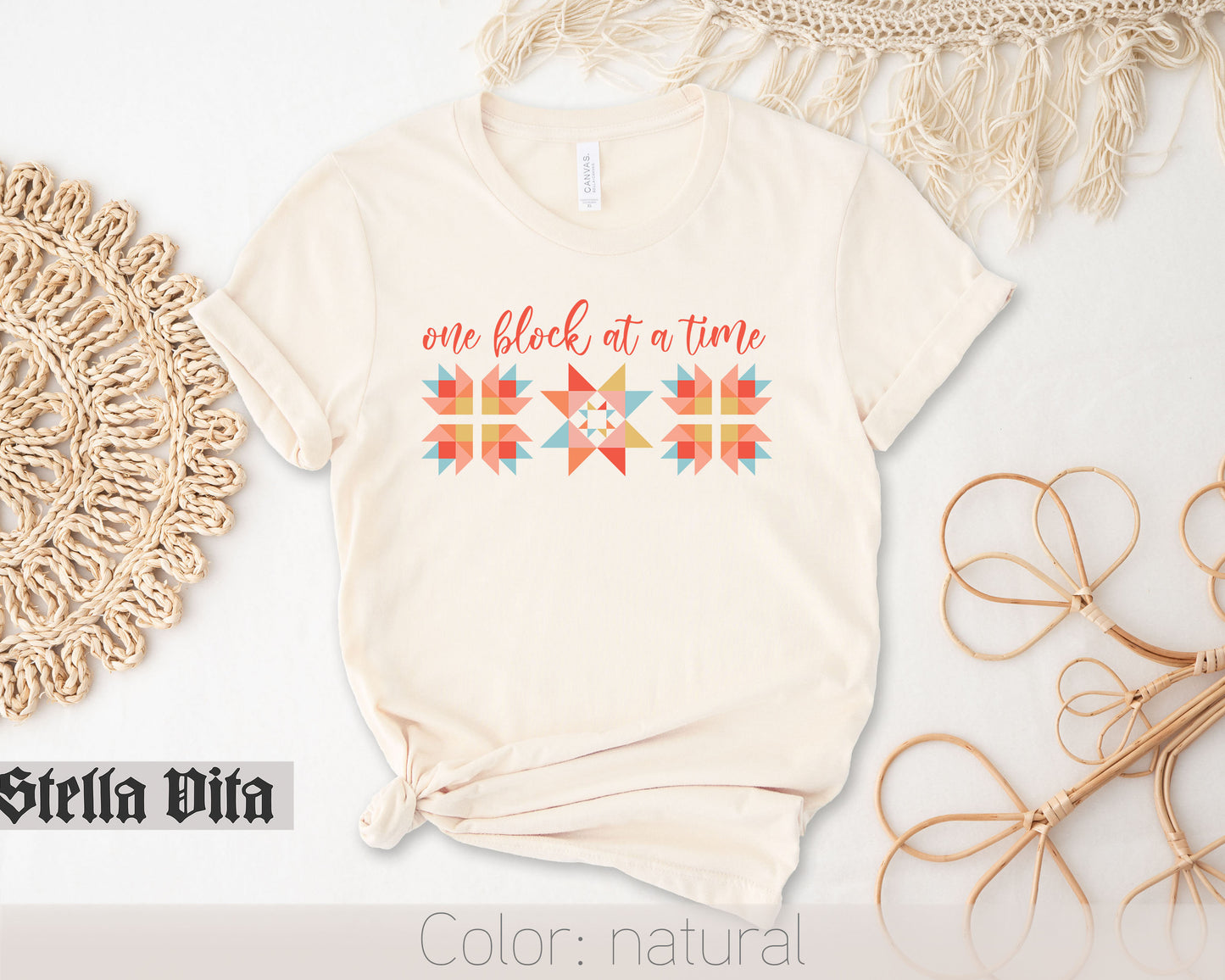 One Block at a Time Quilt Block T-Shirt