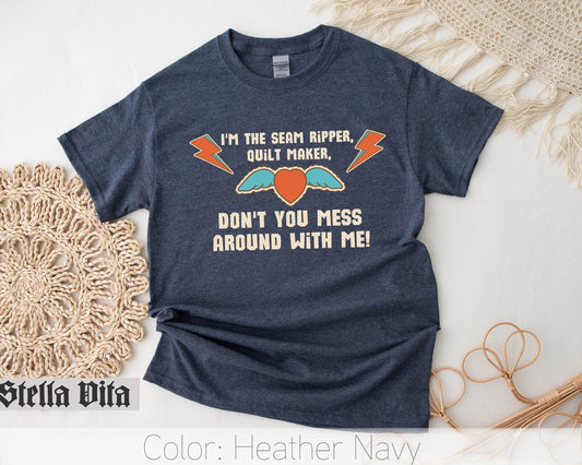 I am the Seam Ripper Funny Quilter Rock and Roll T-Shirt