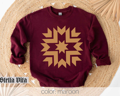 Modern Minimalist Quilt Block Sweatshirt
