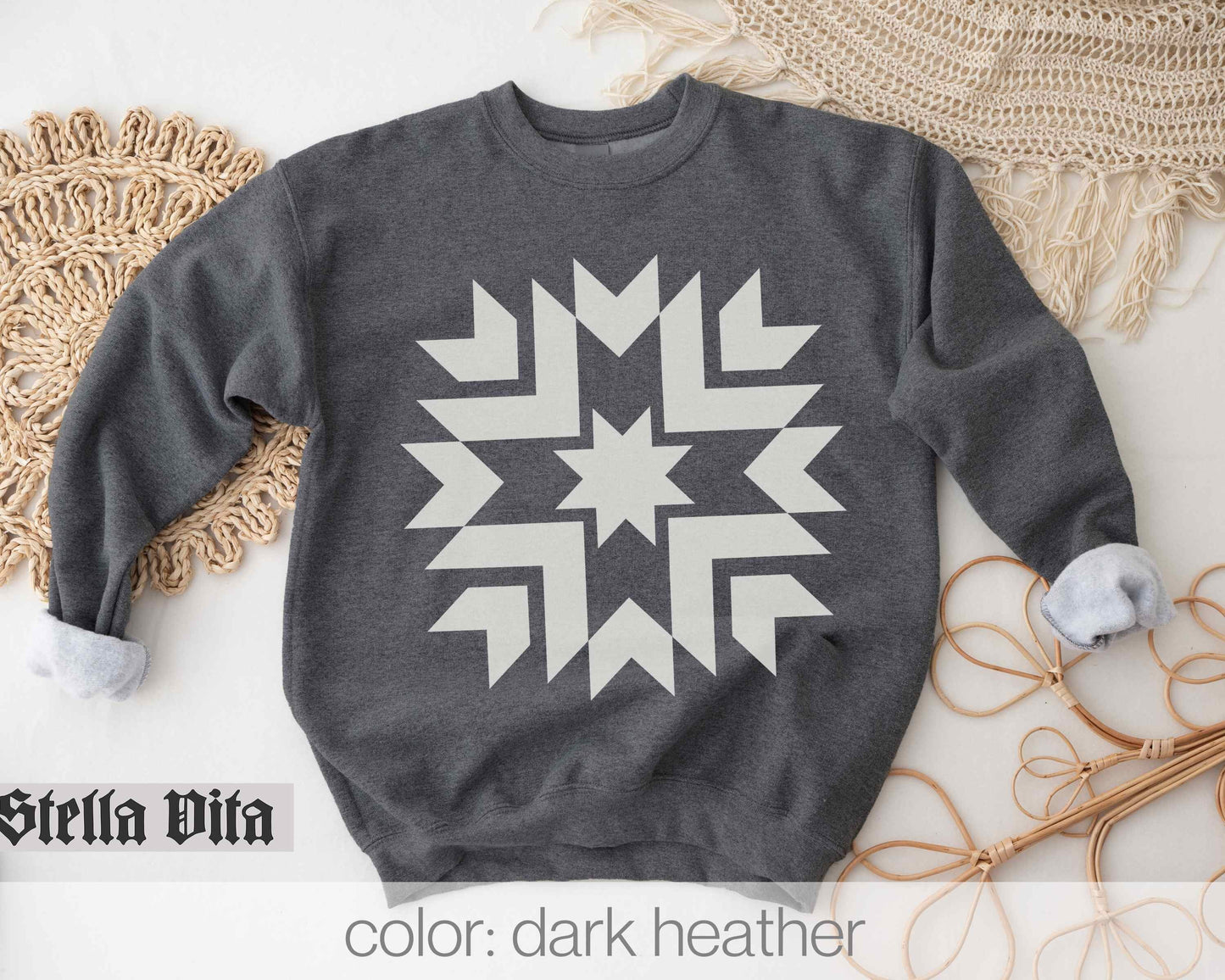 Modern Minimalist Quilt Block Sweatshirt