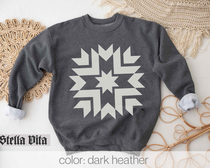 Modern Minimalist Quilt Block Sweatshirt