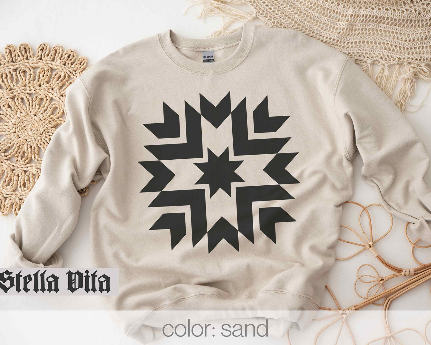 Modern Minimalist Quilt Block Sweatshirt