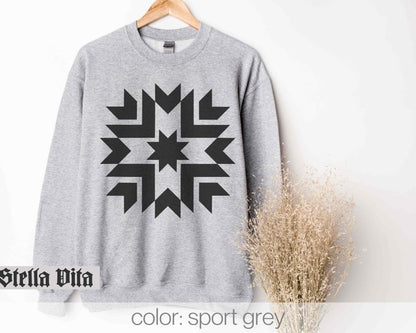 Modern Minimalist Quilt Block Sweatshirt