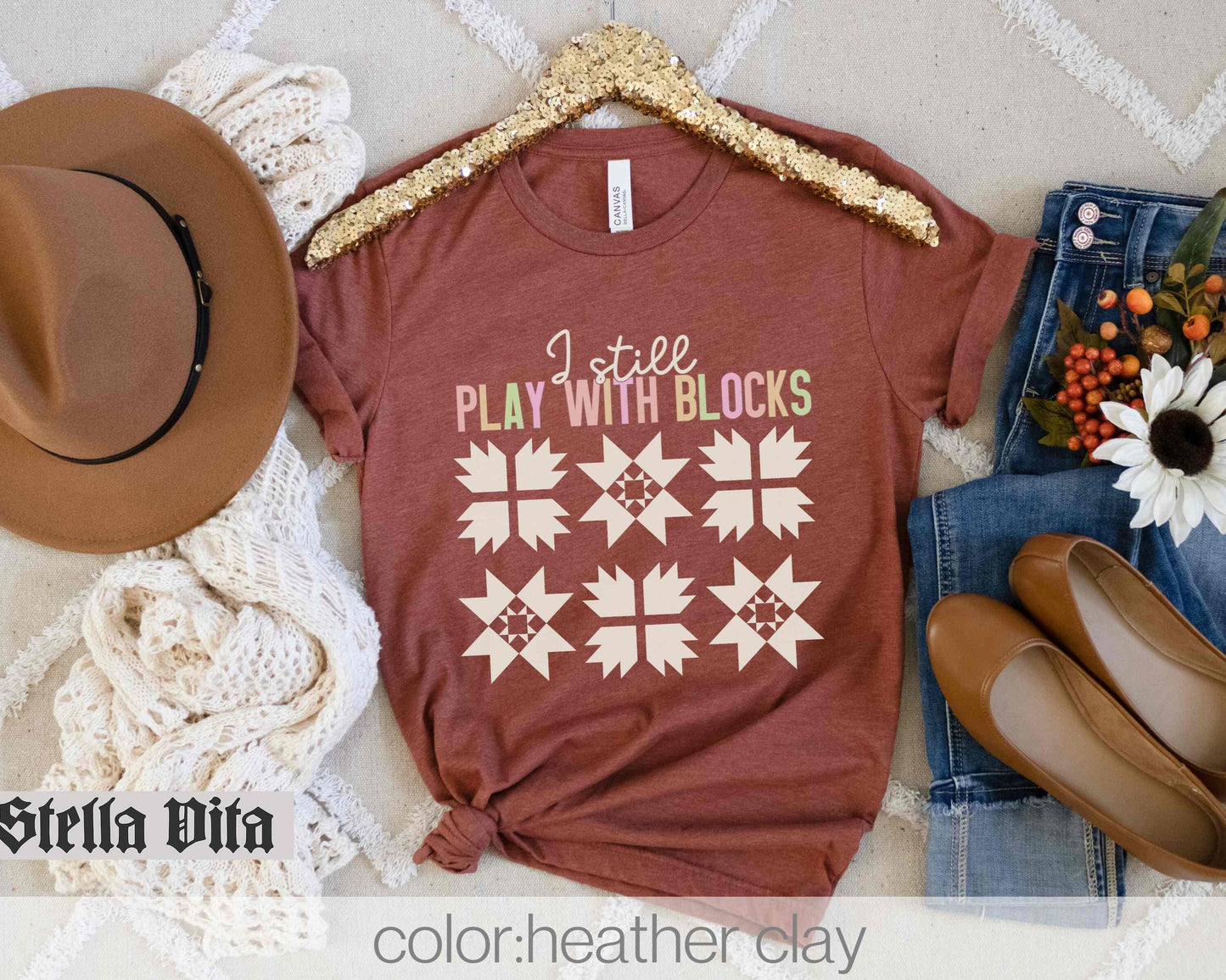 I Still Play With Blocks, Funny Quilt Block T-shirt For Quilting Retreat