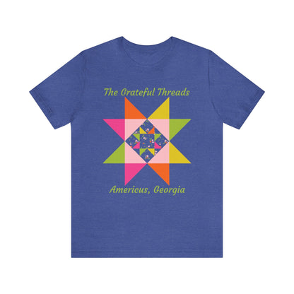 Custom Floral Quilt Block T-Shirt Personalized for Quilting Group