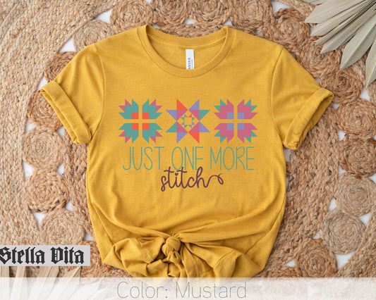 Just One More Stitch Fall Colors Funny Quilting T-Shirt